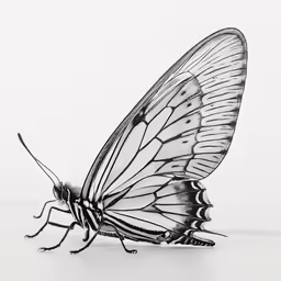 a large butterfly is sitting on the floor