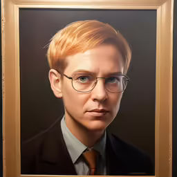 a photo of a young man with glasses