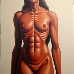 a painting of a female body with a short skirt,an illustration of a woman wearing a naked torso