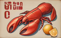 an orange and shrimp next to each other
