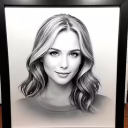 a black and white portrait of a woman