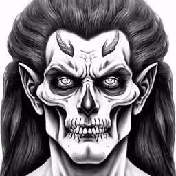 an image of the evil witch with horns