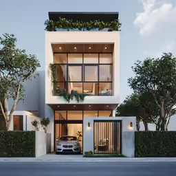 an architecturalally designed home that combines modern and clean design