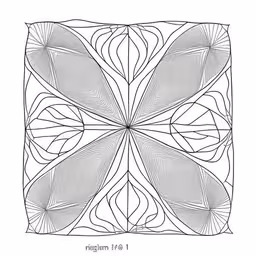 an art piece that looks like it is made up of different shapes,a drawing of a square with a design in it