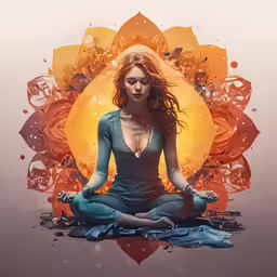 woman sitting in lotus pose while meditating