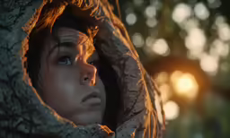 a woman hides in a blanket under the sun