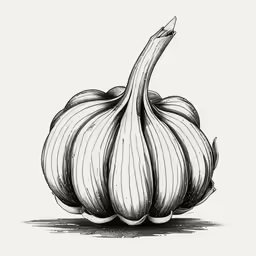 an onion drawing on paper with lines in the shape of a heart