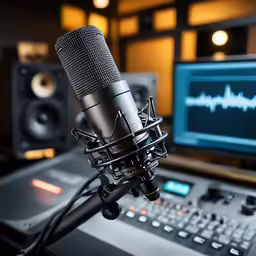 recording equipment with sound processor and microphone