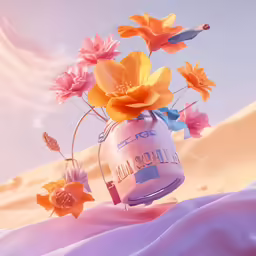 an image of a vase with flowers in it