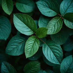 green leaves are growing in the sunlight