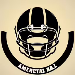 a football helmet logo for an american football team,an american football helmet with the words america ball,an american football helmet with the word america on it,football player emblem with helmet in the middle,the american football logo is shown on an image