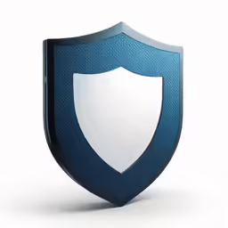 blue, metal - frame shield on white background