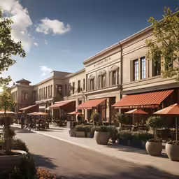 an old looking city street lined with shops