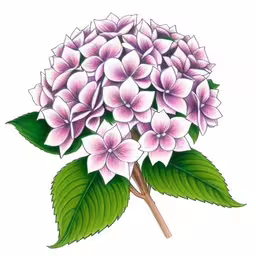 a drawing of a pink flower with green leaves,an image of some flowers drawn in pencil on paper
