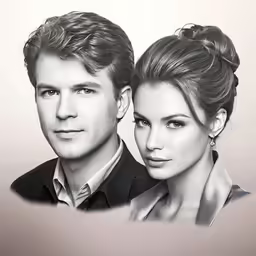 two people are in the background of an image