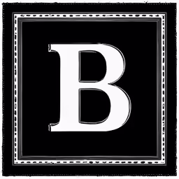 the letters b and h are white