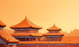 the towers are covered with clay near red walls