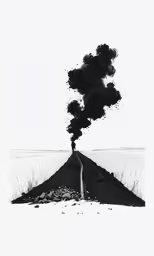 a road that has smoke coming from it