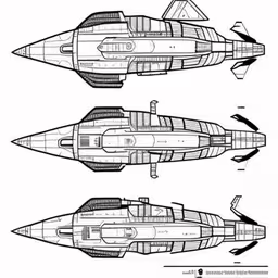 the top and bottom view of an aircraft
