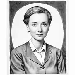 a black and white photo of a young lady