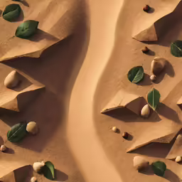 a couple of small rocks are next to each other