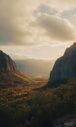 a scenic view of mountains in the distance