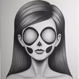 an image of a woman with facial makeup