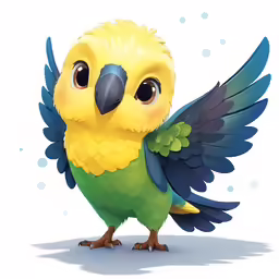 a small bird that is flying with its wings spread