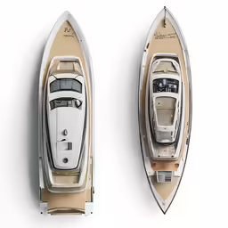 two small boats sitting side by side