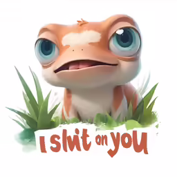 the poster features a frog with large eyes