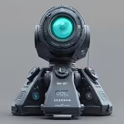 a very cool looking camera with some green lights