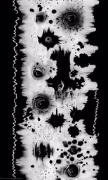 some sort of black and white pattern with lots of circles