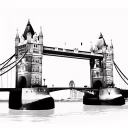 the bridge is very tall and has many pillars