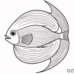 an image of an ink drawing of a fish