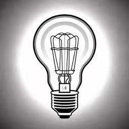the bulb is glowing and a small lightbulb is in it