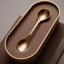 spoon and spoon rest in a metal dish tray
