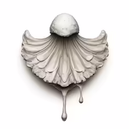 a white object that has been painted in grey