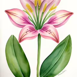 the flowers are painted on a white paper