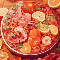 this dish is full of meat and sliced vegetables