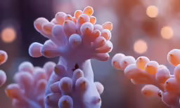 orange flowers with white petals are growing
