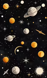 a wall covered with pictures and stars