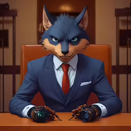 a close up of a cat wearing a suit and gloves