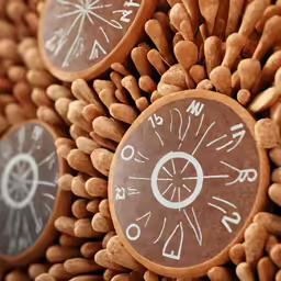 decorative wood objects on display for tourists in asia