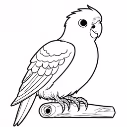 a parakeet sitting on top of a log