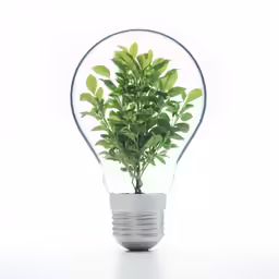 a light bulb shaped like a potted plant