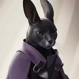 cat in an elaborate military suit, and an animal is depicted