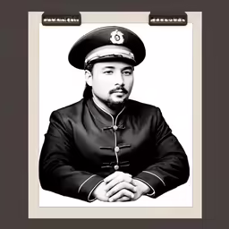 the man in military uniform is posing for a portrait