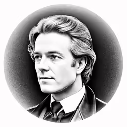 a portrait of a man wearing a suit and tie