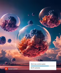 an artwork that looks like the shape of clouds