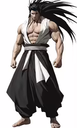 the character of a warrior standing in a pose
